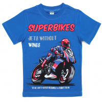 20-102104 "SUPERBIKES" Футболка для мальчика, 4-8 лет, синий 20-102104 "SUPERBIKES" Футболка для мальчика, 4-8 лет, синий